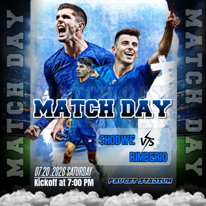 Match Day Soccer โพสต์บน Instagram template