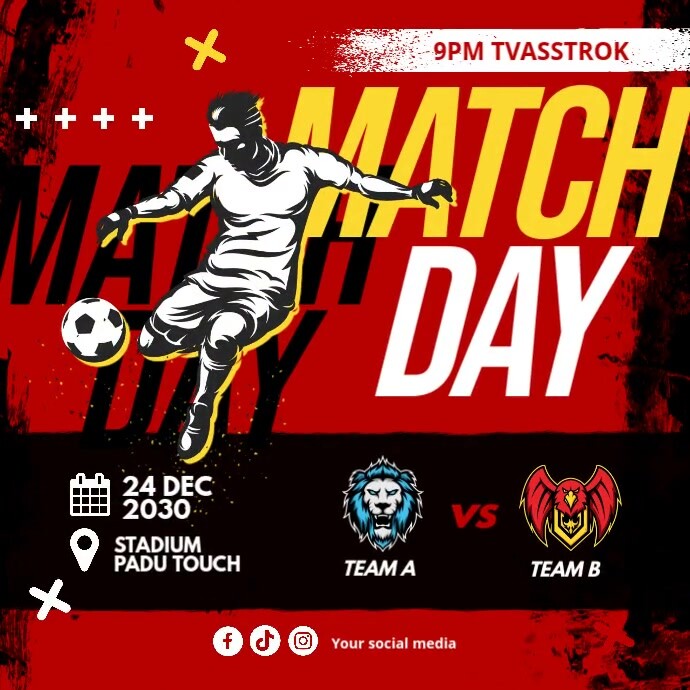 Copy of Match Day Soccer game Instagram Video | PosterMyWall