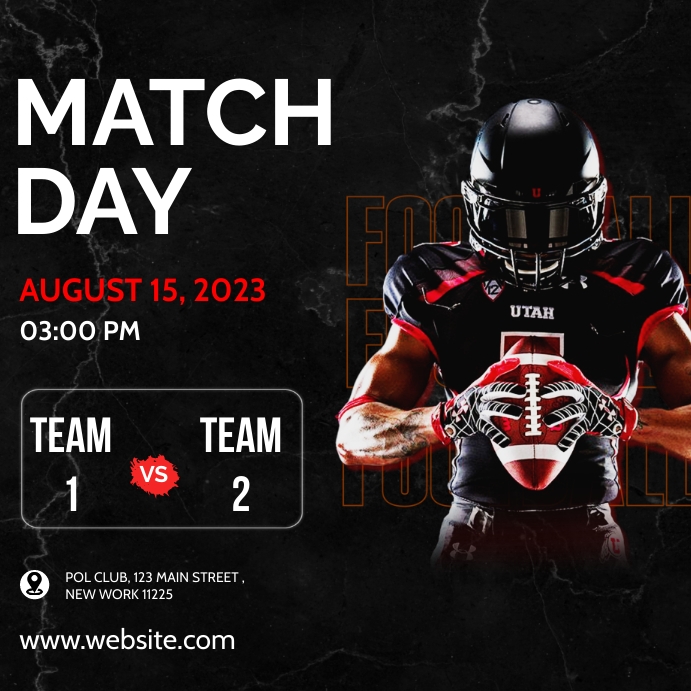 Copy of match day tamplate | PosterMyWall