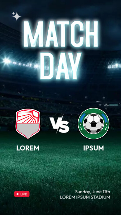 Copy of match day template | PosterMyWall