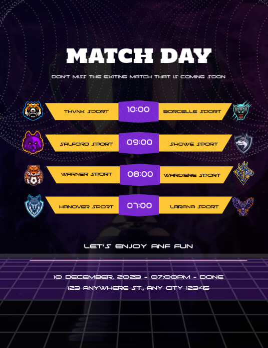 match day template | PosterMyWall