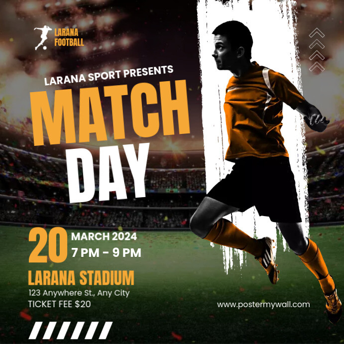 Plantilla de match day template | PosterMyWall