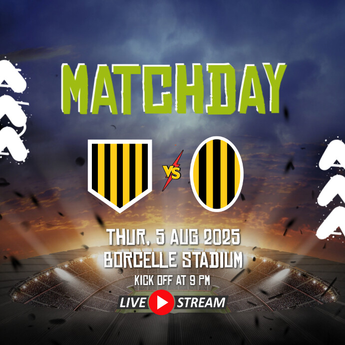 MATCH DAY TEMPLATE | PosterMyWall