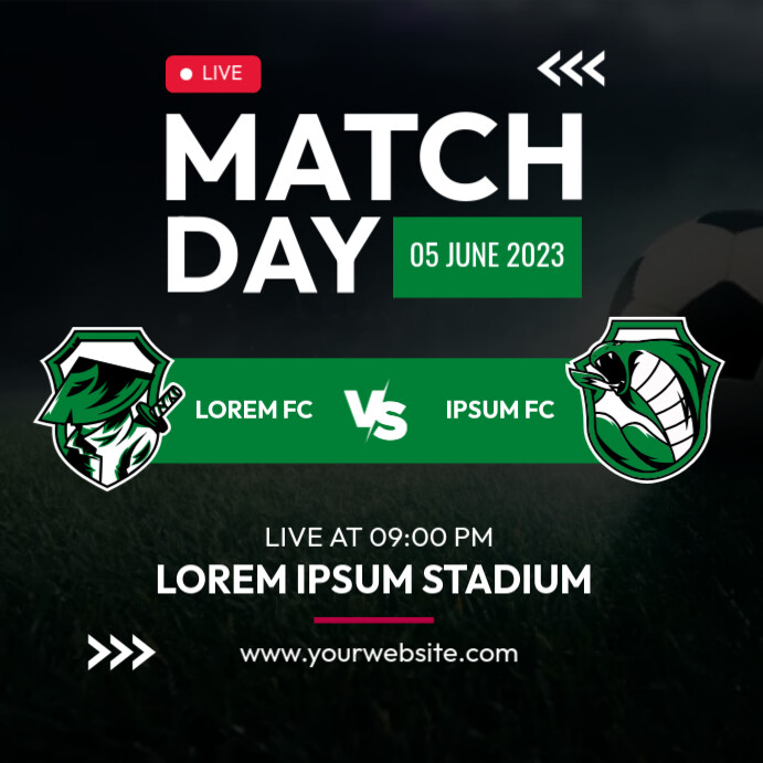 Copy of match day template | PosterMyWall