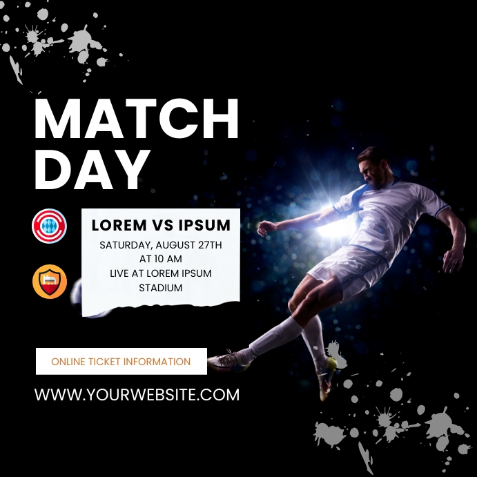 match day template PosterMyWall