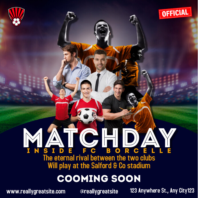 Plantilla de Match Day Template Poster | PosterMyWall