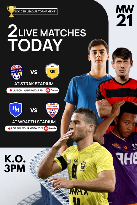 Match Program Template Match Day Templates _ Professionelles Canva Matchday Template – ILNOM