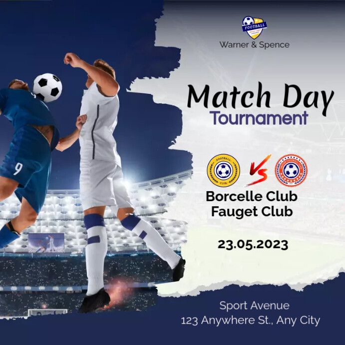 MATCH DAY TOURNAMENT Template | PosterMyWall