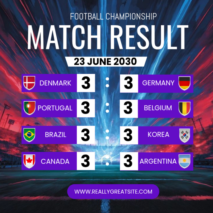 Copy of Match Result | PosterMyWall