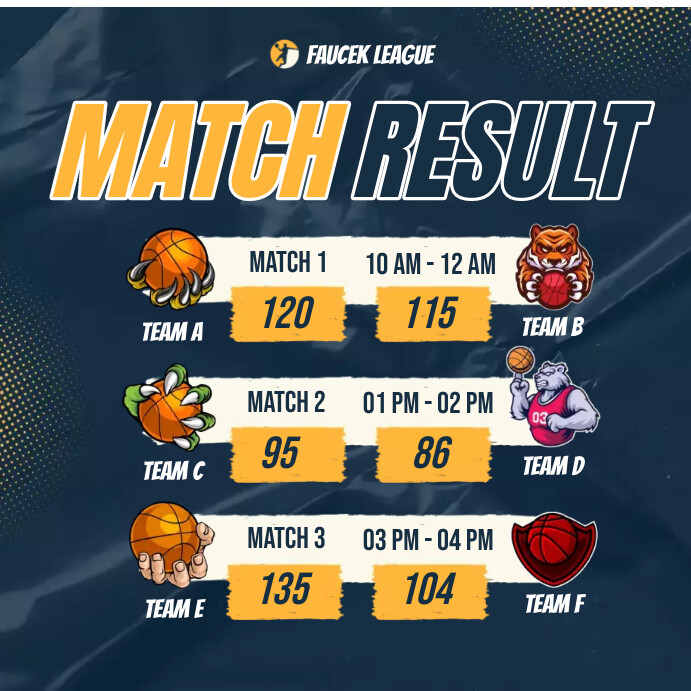 Match Result Template | PosterMyWall