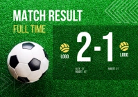 Match Result Design Template Kartu Pos
