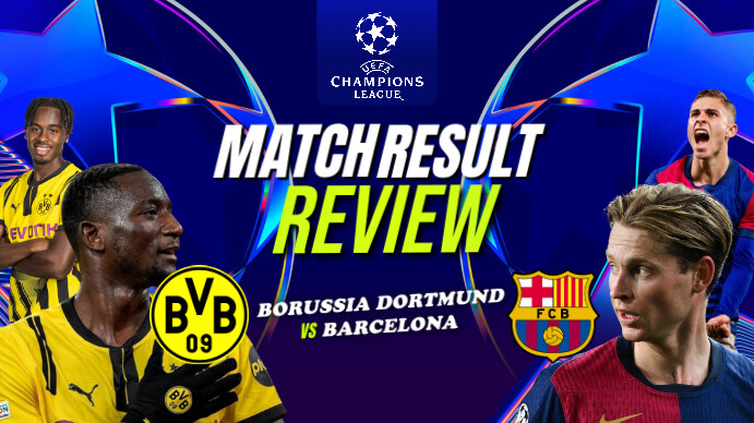 MATCH RESULT REVIEW YouTube Channel Cover Photo template