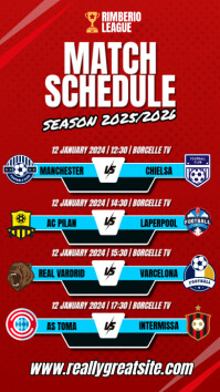 MATCH SCHEDULE Instagram Story template