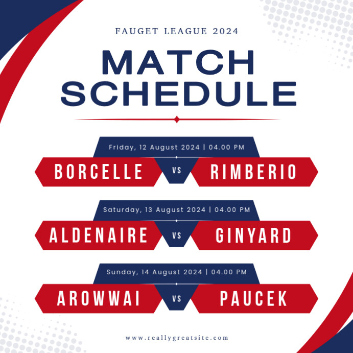 Match Schedule Template | PosterMyWall