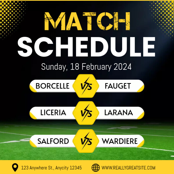 Match Schedule Template | PosterMyWall