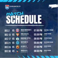 Match Program Template match schedule template | PosterMyWall