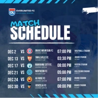 Match Schedule in one month Pos Instagram template