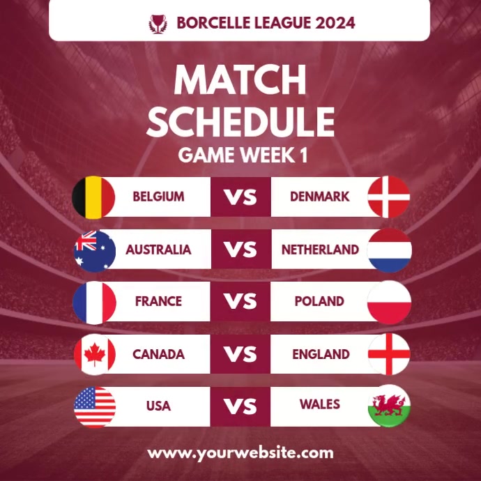 match schedule template | PosterMyWall