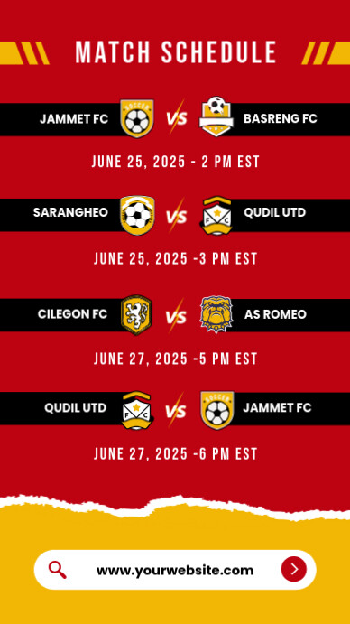 Copy of match schedule template | PosterMyWall