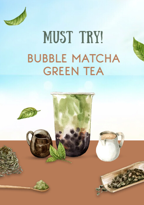 Matcha Reklama Matcha Ads Template | PosterMyWall