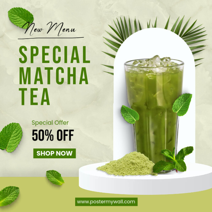 matcha menu template | PosterMyWall