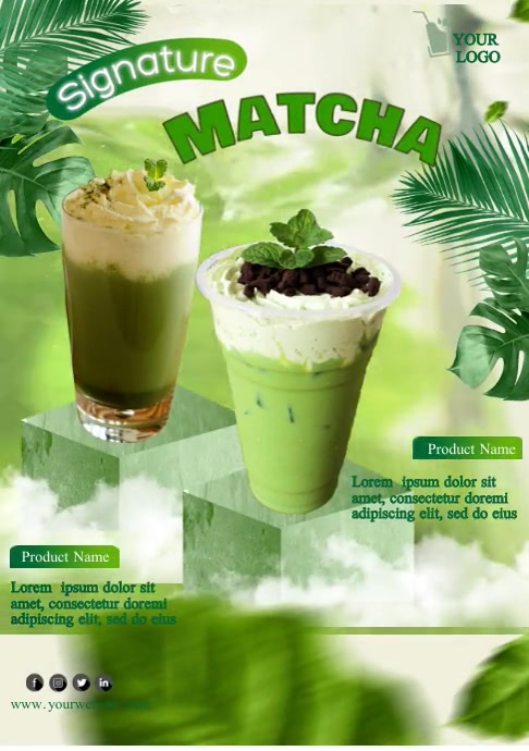 Matcha Video Template | PosterMyWall
