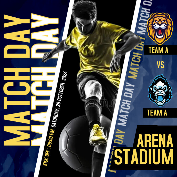 Matchday Template PosterMyWall Matchday Template PosterMyWall