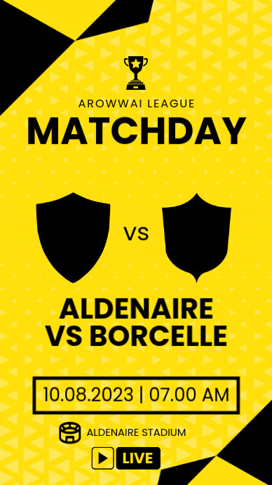 Plantilla de MATCHDAY DESIGN TEMPLATE | PosterMyWall
