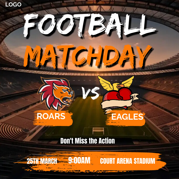 Matchday Template PosterMyWall Matchday Template PosterMyWall