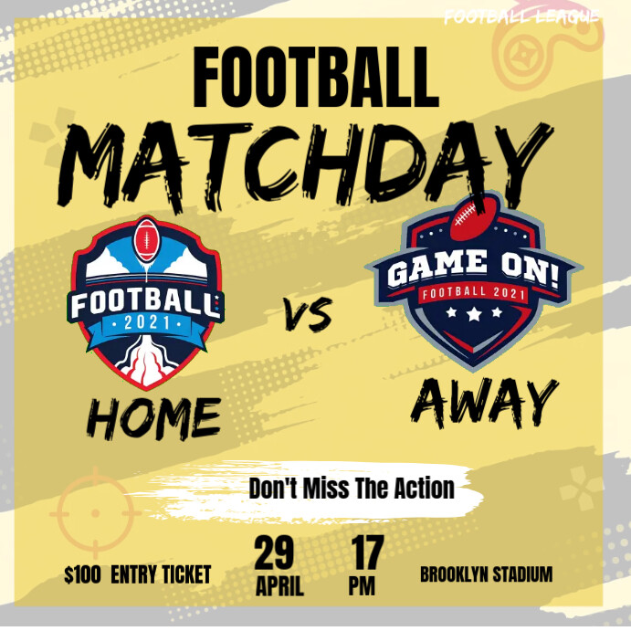 MATCHDAY FIXTURE Template | PosterMyWall