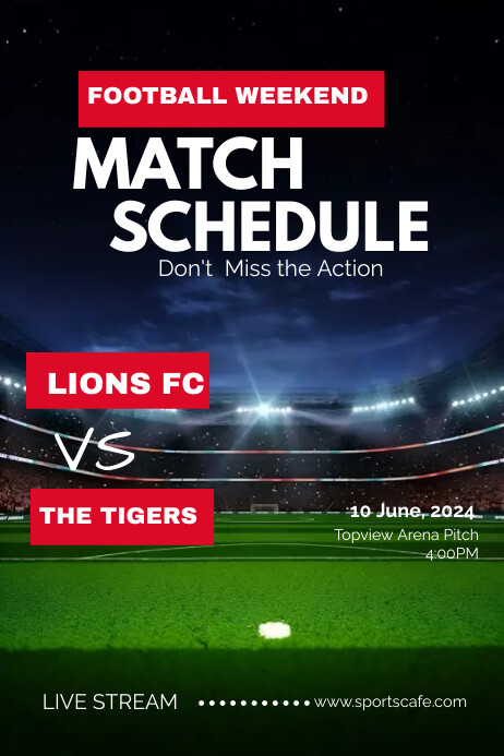 Matchday template PosterMyWall Matchday template PosterMyWall