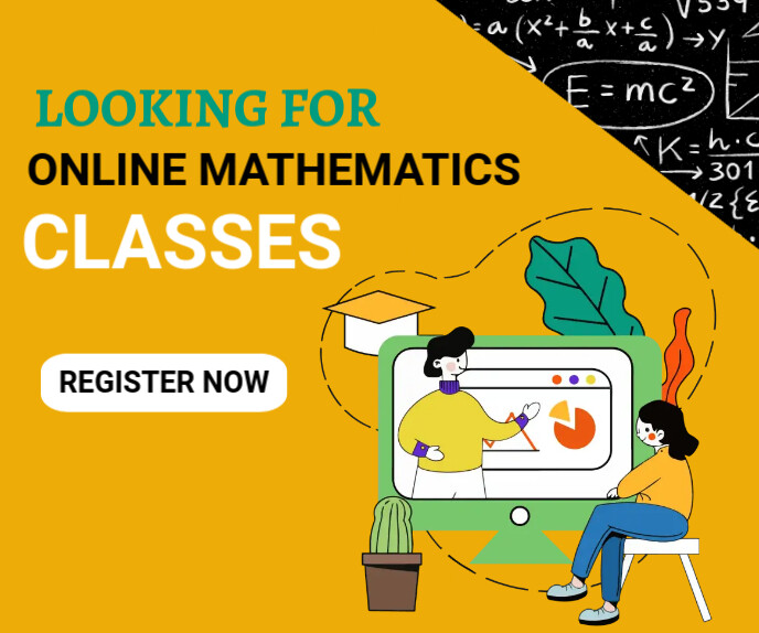 Math classes, online learning,school Rettangolo grande template