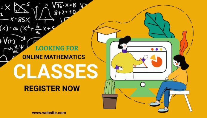 Math classes, online learning,school Header Blog template