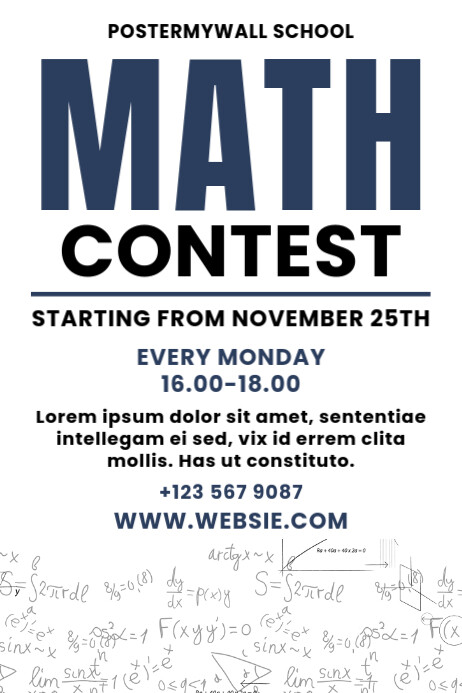 Copy of Math Contest | PosterMyWall