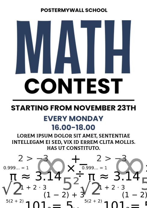 Copy of Math Contest | PosterMyWall