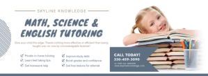 White Tutoring Services Promotion Facebook-coverfoto Template