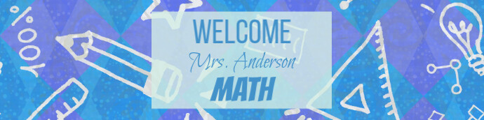 Math Google Classroom Banner Template เทมเพลต | PosterMyWall