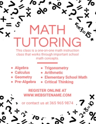 Flyer Math Center Maths Tutoring Lessons Flyer Template | PosterMyWall