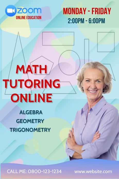 Math tutoring online Template | PosterMyWall