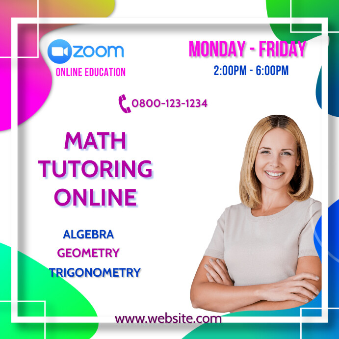 Copy of Math tutoring online | PosterMyWall