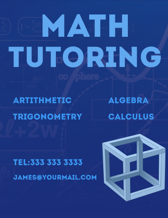 Math Tutoring Promo flyer ad Template | PosterMyWall