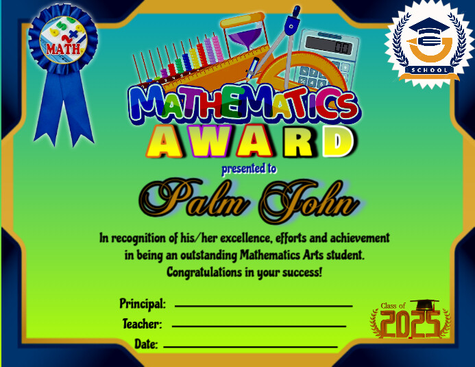 Mathematics Certificate Template | PosterMyWall