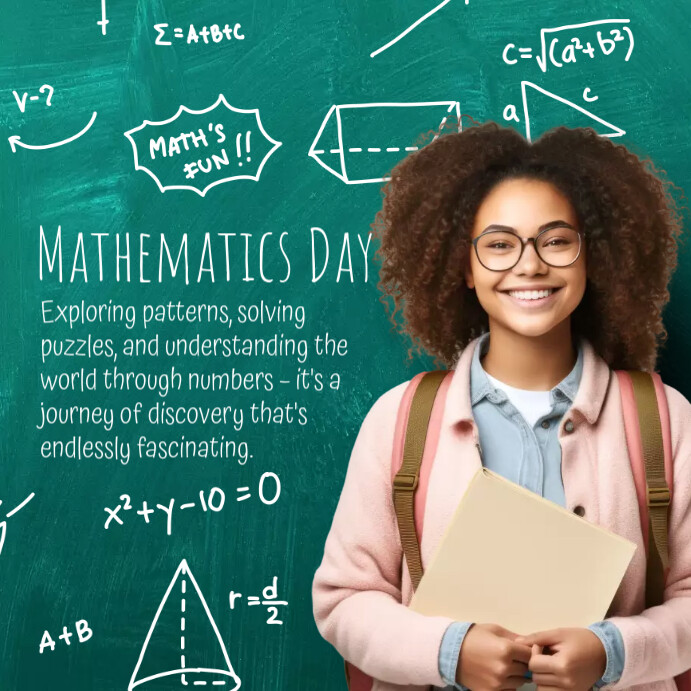 Mathematics Day Instagram Post template