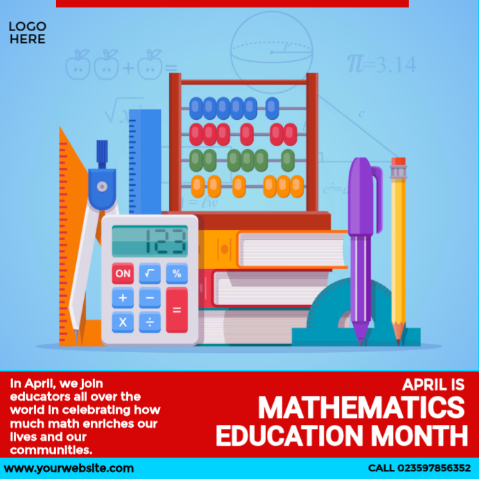 Mathematics Education Month Template | PosterMyWall