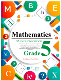 Mathematics student workbook textbook front page cover printable editable design template Løbeseddel (US Letter)