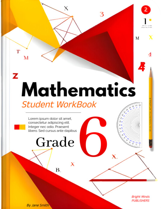 Mathematics textbook front page cover design Editable template ...