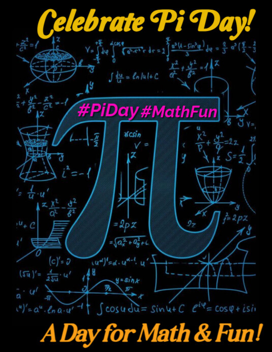 Maths Pi Day Flyer (us Letter) template