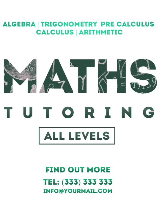 Mathe Nachhilfe Flyer Vorlage Postermywall