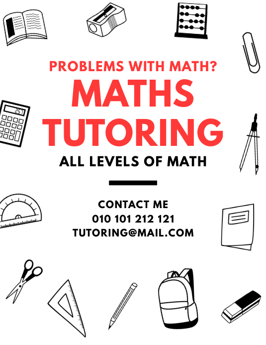 Maths Tutoring Lessons Flyer ใบปลิว (US Letter) template