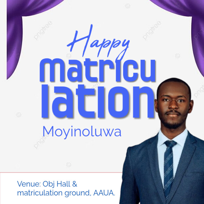 Matriculation Template | PosterMyWall